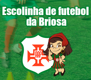 Banner da escolinha de futebol da Briosa